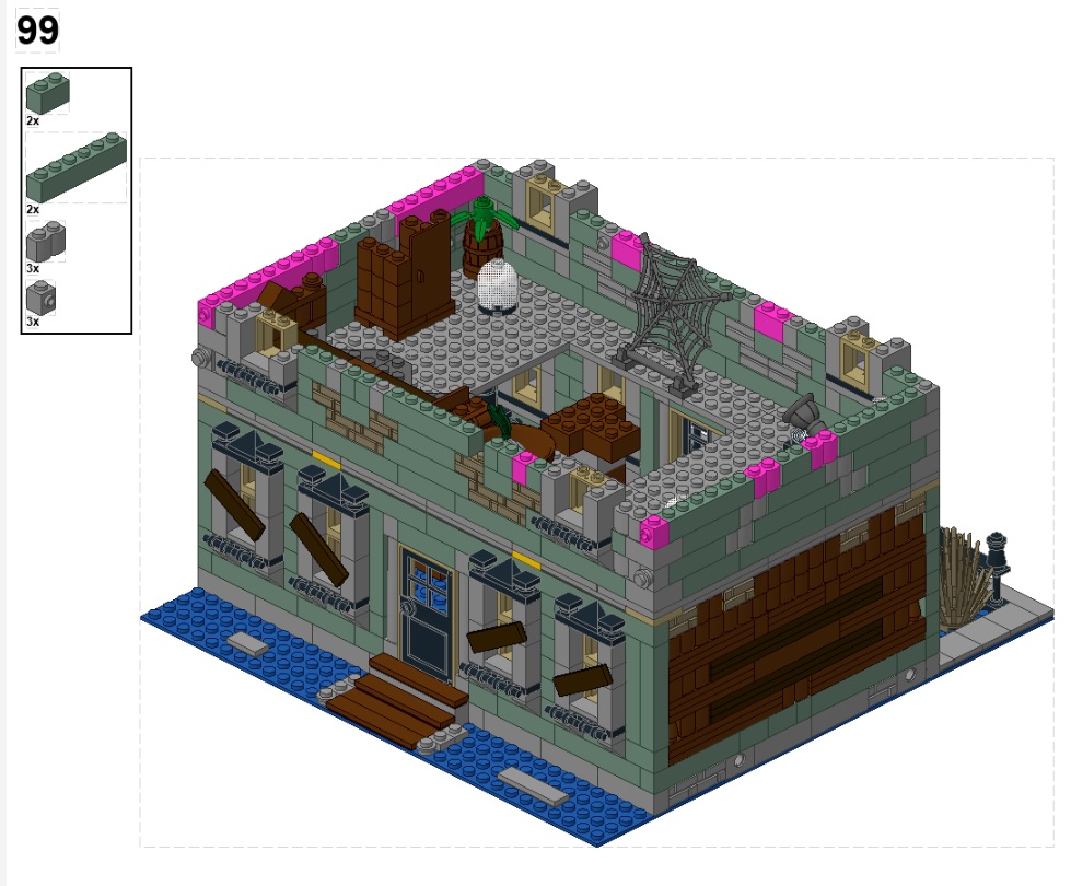 Lego Moc Haunted House Derelict Modular By Danielle Rebrickable Build With Lego